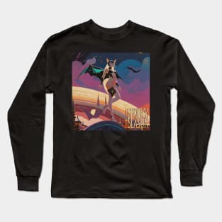 Halloween Spooky Season Nine Lives Pulp Cover Long Sleeve T-Shirt